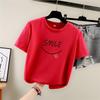 2025 Summer Casual loose student T Shirt Women's Y2k Tops Harajuku funny letter print Short Sleeve T-shirts for Women