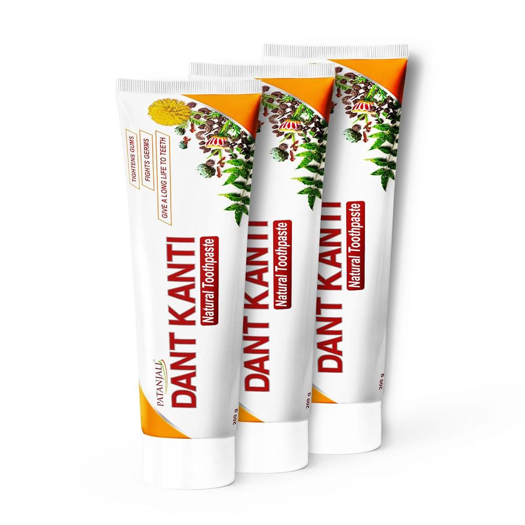 Patanjali Dant Kanti Natural Toothpaste 600g x pack of 1Big Saver Pack Strengthens Teeth Freshens Breath