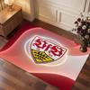 VfB Stuttgart Football Print Crystal Velvet Rug, Comfortable Water Absorbent Non Slip Indoor Floor Carpet