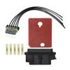 Blower Fan Speed Resistor Assembly Kit with Repair Wiring Harness for HVAC Settings 1-4, Replaces 95018066, 973-867, 973867 and RU955