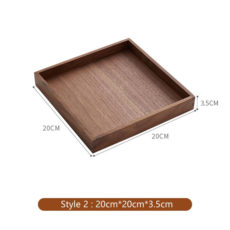 HeMu Solid Wood Entrance Desk Miscellaneous Coffee Table Office Key Storage Box Jewelry Cosmetics Stationery Sorting Box Tray