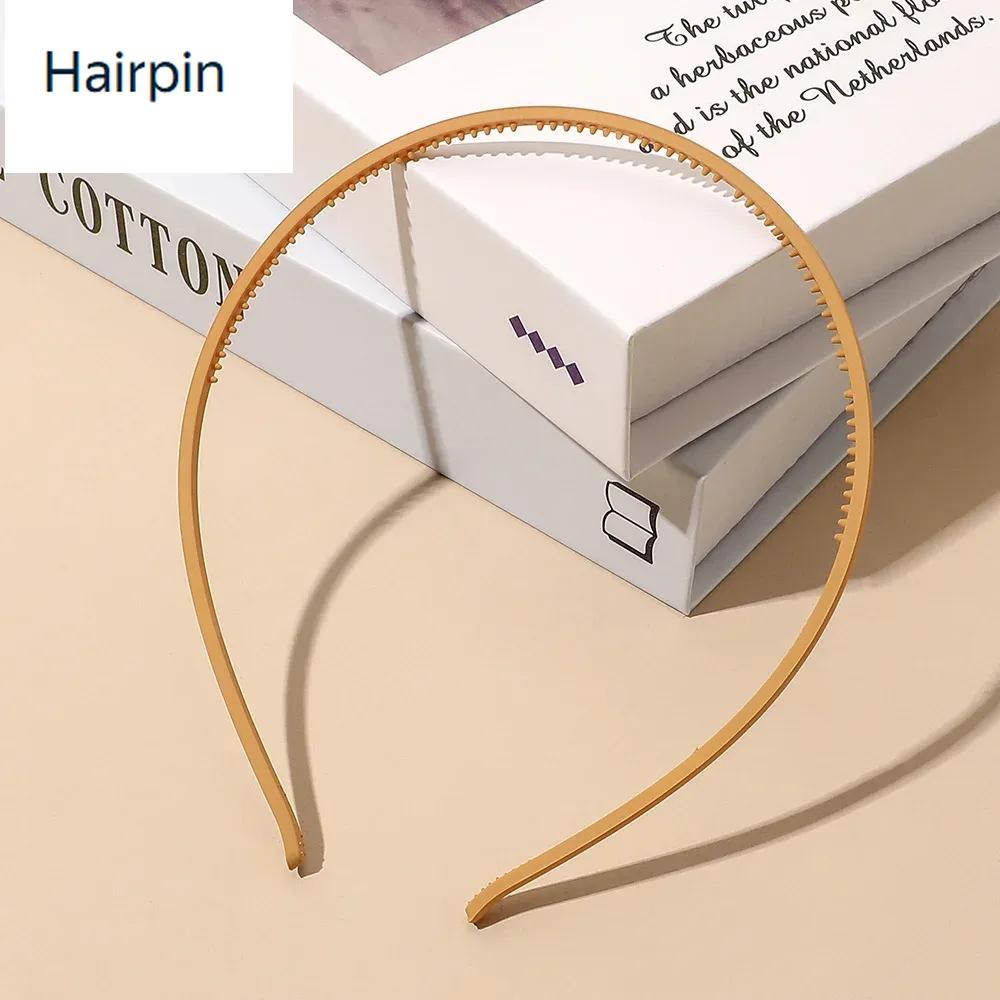 Colorful Matte Plastic Headband Korean Style Anti Slip Teeth Hair Clasp for Women Face Wash Press Hair Comfortable