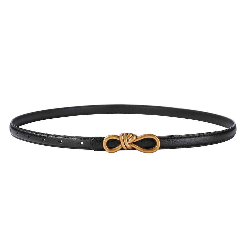 2025 New Retro Vintage Gold Designer Belt Genuine Leather Women Fashion Belt Knot Buckle Waistband Cummerbund for Dress Jeans