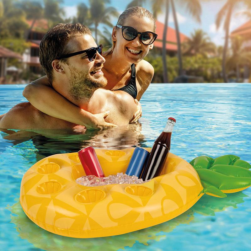 Inflatable Water Ice Bar Self-service Ice Tray Party Floating Portable Drink Rack Porous Coaster Tray Ice bar