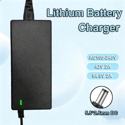 42V 54.6V 2A Nabíječka pro elektrická vozidla DC 5.5mm Konektor Napájecí adaptér AC 100-240V Nabíječka do auta Adaptér na baterii Nabíječka pro skútr Jednokolku