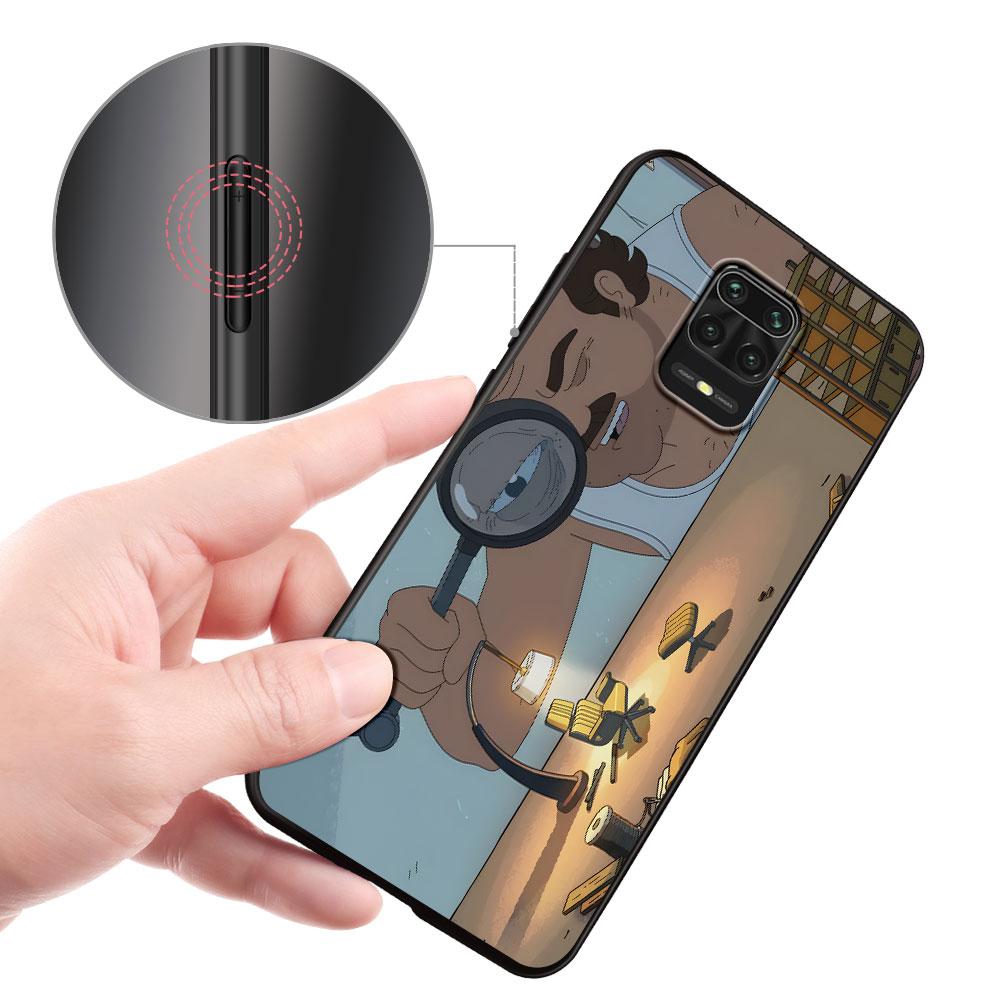 Anime Grimsburg Case for Xiaomi Redmi 10 10C 12C 9 Prime 9C 9A 12 10A 9T K40 Pro Black Soft TPU Mobile Phone Bag Cover