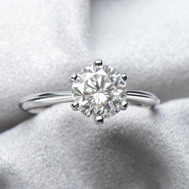 Anziw 2CT 3CT Moissanite Ring 1CT 0.5CT Wedding Engagement Ring 925 Silver for Women Solitaire Diamond Finger Jewelry