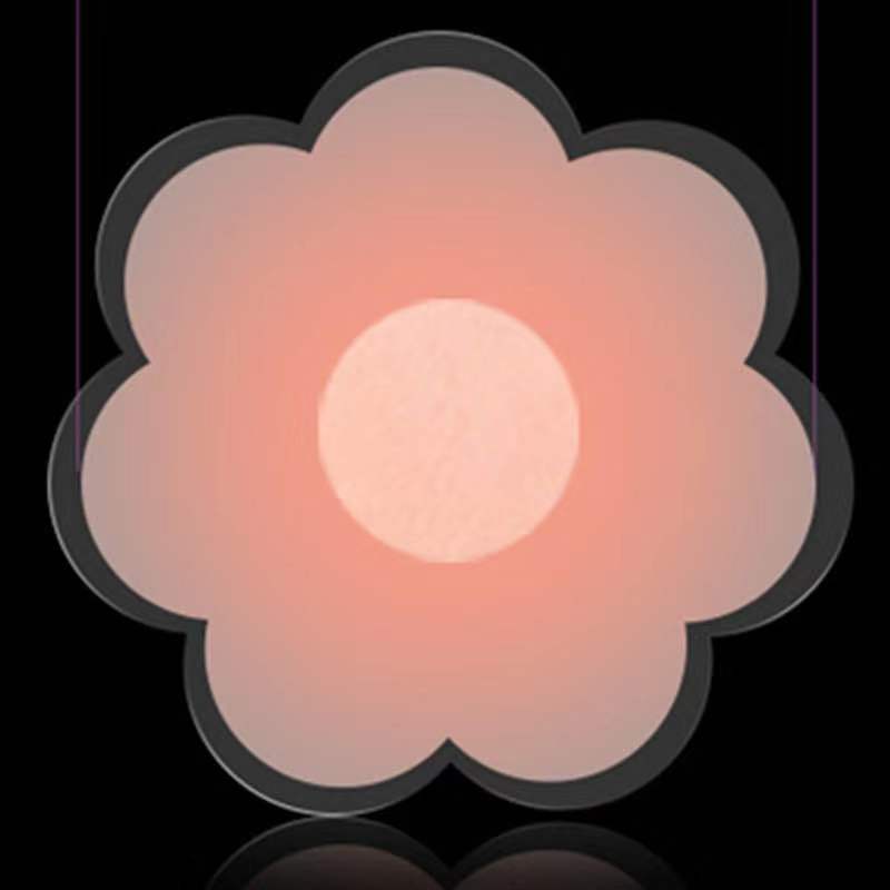 Silicone latex waterproof, breathable and anti-convex latex invisible chest sticker anti-light round pattern sex nipple sticker