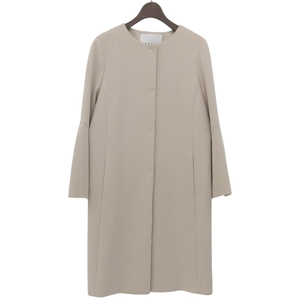 ANAYI Excellent Condition Double Cross Flared Sleeve Coat, Women's, Beige, Size 38 Coat 38 beigeUsed