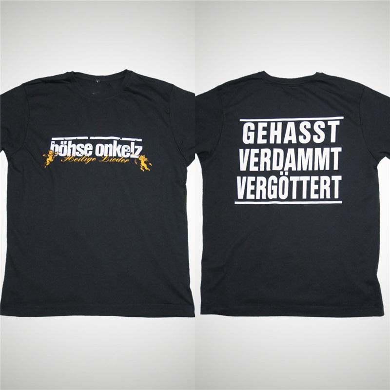 Fashion Hip Hop Clothes B&ouml;hse Onkelz 40 Jaar T-shirt Gehaat Verdoemd Vergoden II Perifeer Oversized Y2k Streetwear Kleding Casual Katoen Mannen Vrouwen T-shirts Tees S veelkleurig