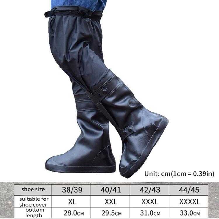 2x Waterproof Wear-resistant High-tube Motorcycle Rain Boot Covers Outdoor Shoes