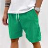 European American Retro Corduroy Men's Summer Drawstring Shorts - Trendy Sports Casual Style
