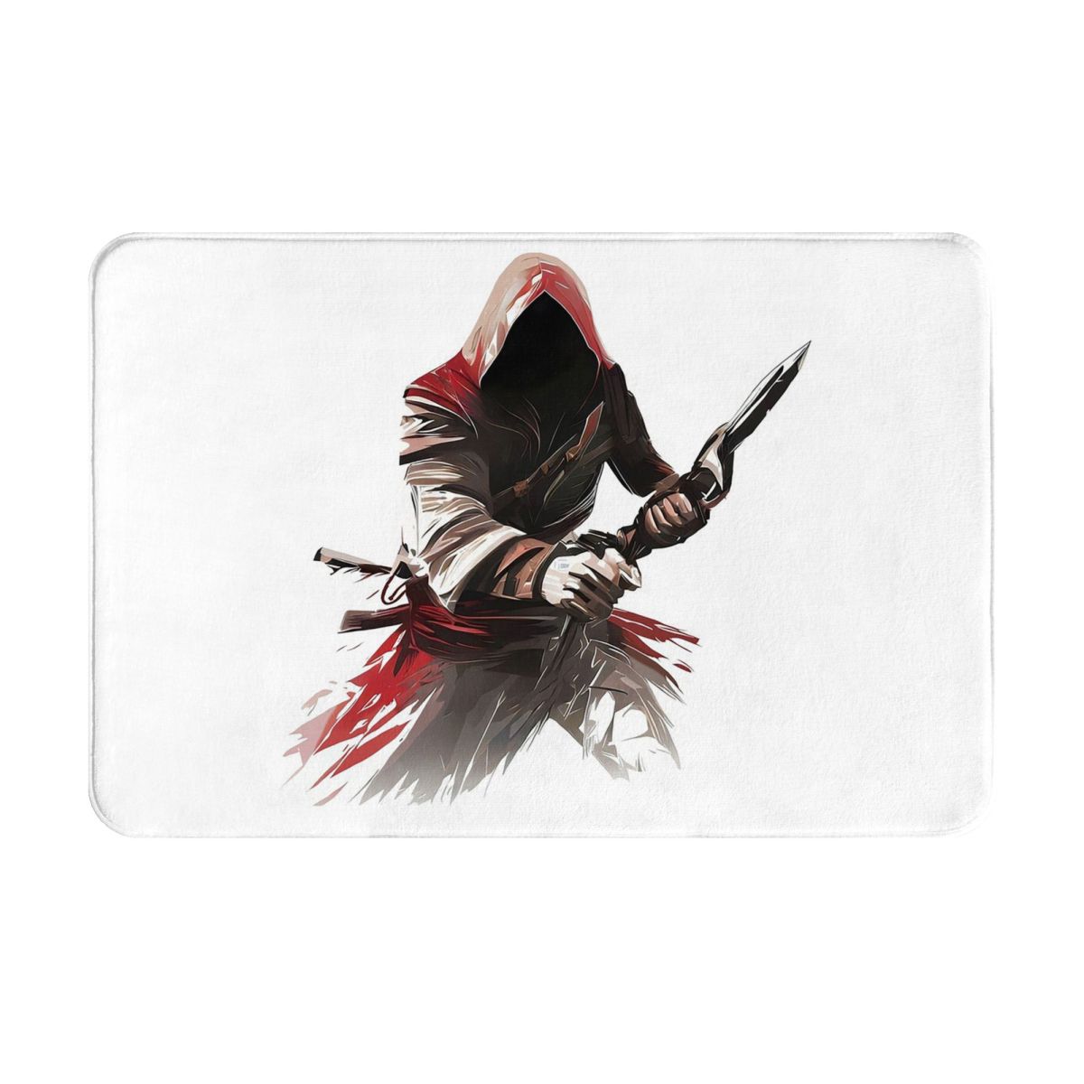 Assassin's Creed Game Glas-in-lood Serie Antislip Deurmat Vloermat Tapijt Vloerkleed voor Keuken Entree Woonkamer Voetmatten 60x40 cm