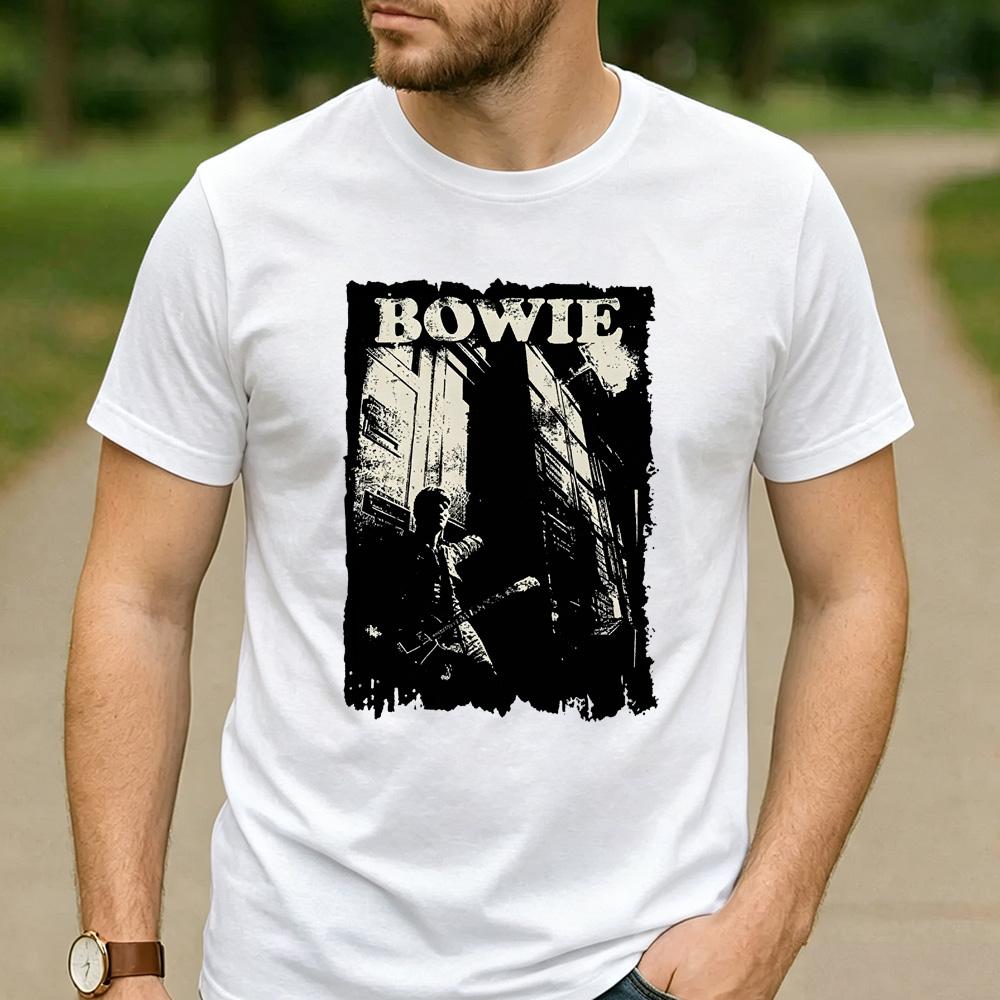Regalo para Fan de David Bowie Camiseta de Algodón Vintage Retro Gráfico de Rock Unisex Unisex Unisex Estética Harajuku Casual Streetwear Tops Diarios