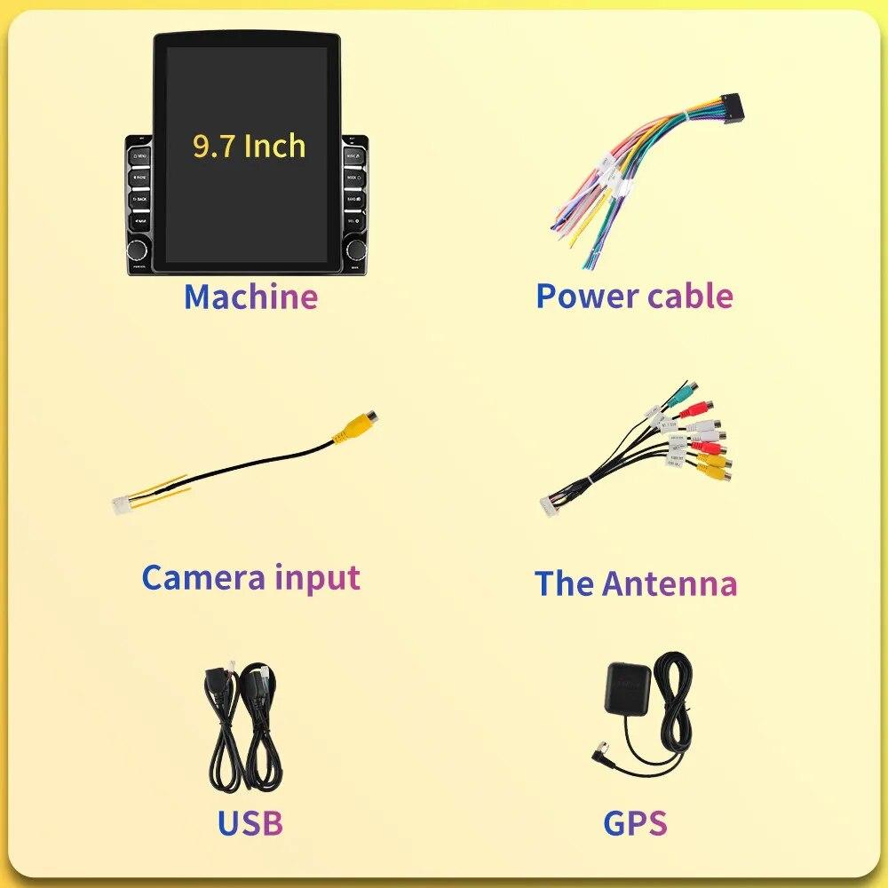 Android Carplay Car Radio GPS Multimedia Video Player for Tesla Type 2DIN Universal 9.7 Inch Car Audio Stereo 2 Din