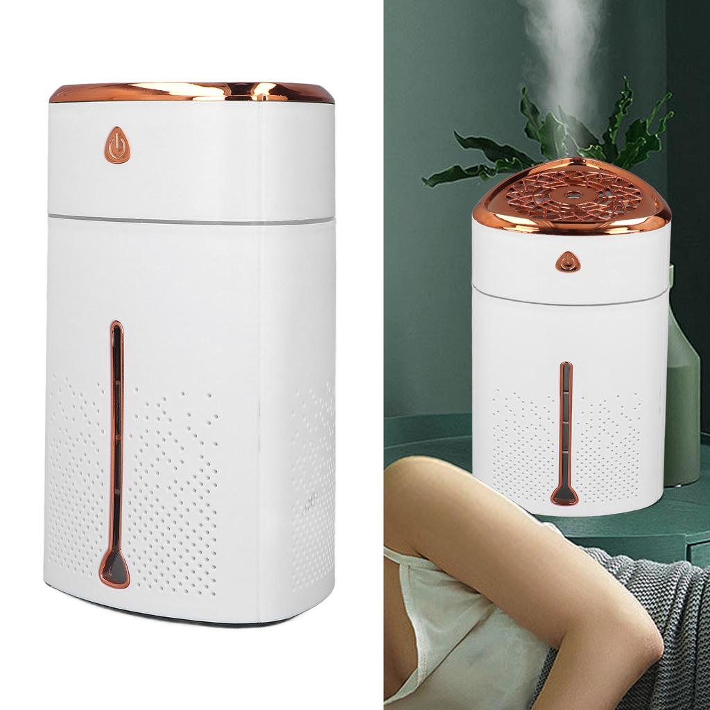Desk Humidifier White 1000ml USB Interface Colorful LED Light Touch Control Small Humidifier for Hom