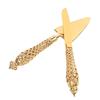 Zinc Alloy Cake Cutter Serving Spatula Non Slip Handle Gold Cake Serving Set  Afternoon Tea