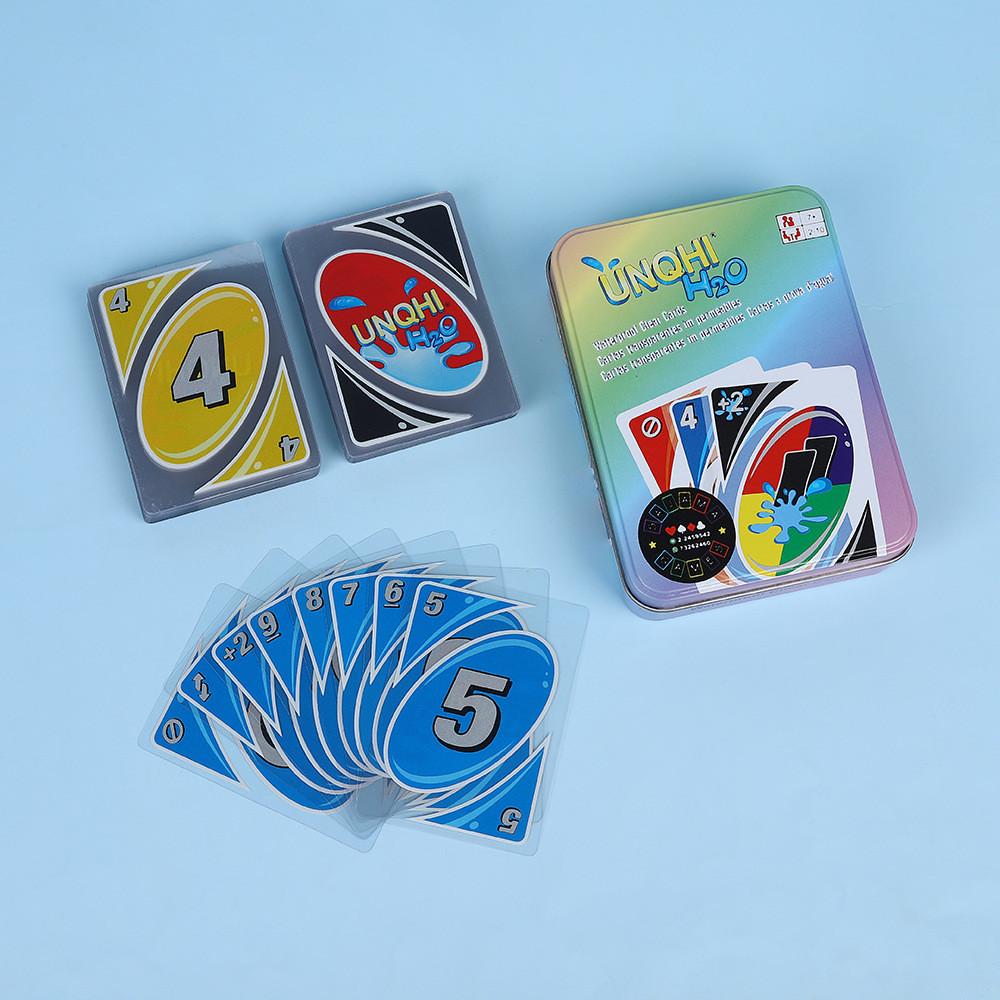 Unqhi Uno H2o Board Game Poker Cards Family Party Casual Prop Educational Toy