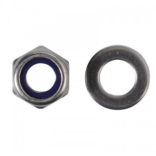 Forgefix Hexagonal Nuts With Nylon Inserts, S/s