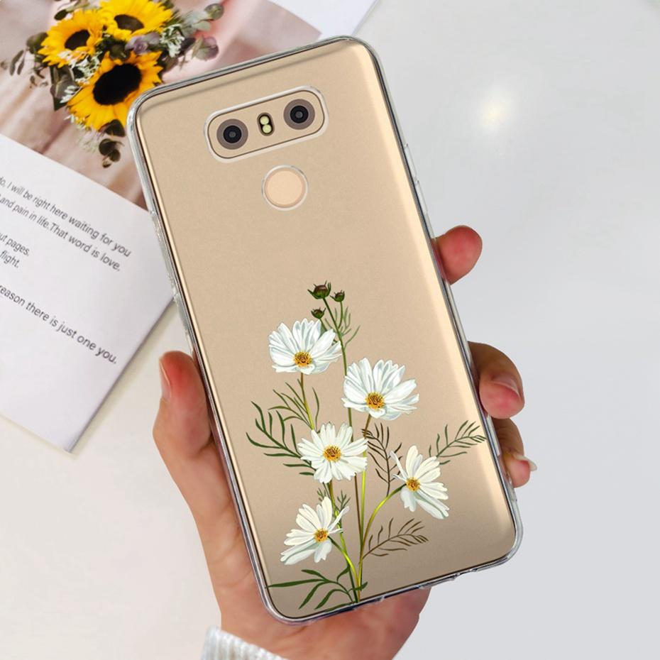 Case For LG Q6 Plus H870 H871 G600L G600K G600S Cute Flower Cat Pattern Soft Silicone TPU Phone Cases For LG G6 G 6 G6plus