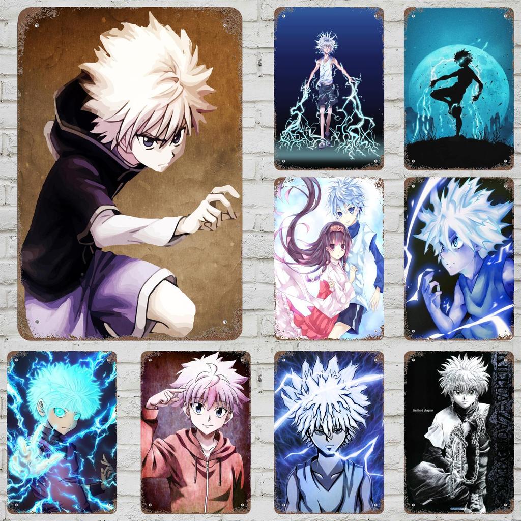 zoldyck anime Vintage Metal Tin Signs Posters Decor Retro Metal Plaque Wall Art Decor for Garage Bar