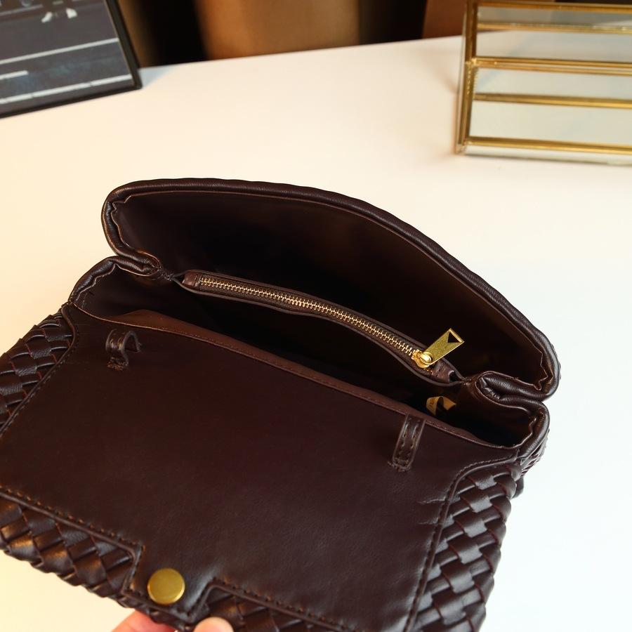 Niche Design Hand-Woven Women'S Bags, Simple Atmosphere, Commuting Briefcase, Casual Versatile Handbag, Small Square Bag