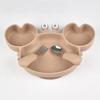 3Pcs/Set Baby Safe Silicone Dining Plate Food Feeding With Spoon Fork Cartoon Children Dishes Prevent Tipping Over And BPA Free