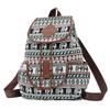 1Pc New Ethnic Style Multi-pocket Backpack Female Mori Foreign Style Large Capacity Canvas Schoolbag Casual Outdoor Small Backpack