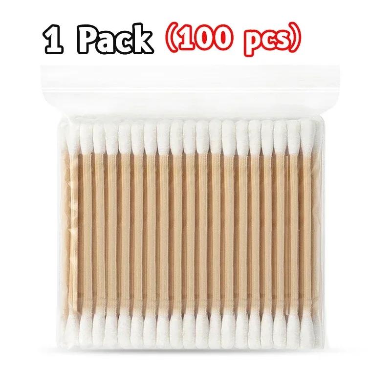 

1000x Ватная палочка с двумя головками Многофункциональная Женская для макияжа Ватные палочки Кончик для деревянных палочек Чистка носа и ушей Инструменты для здоровья