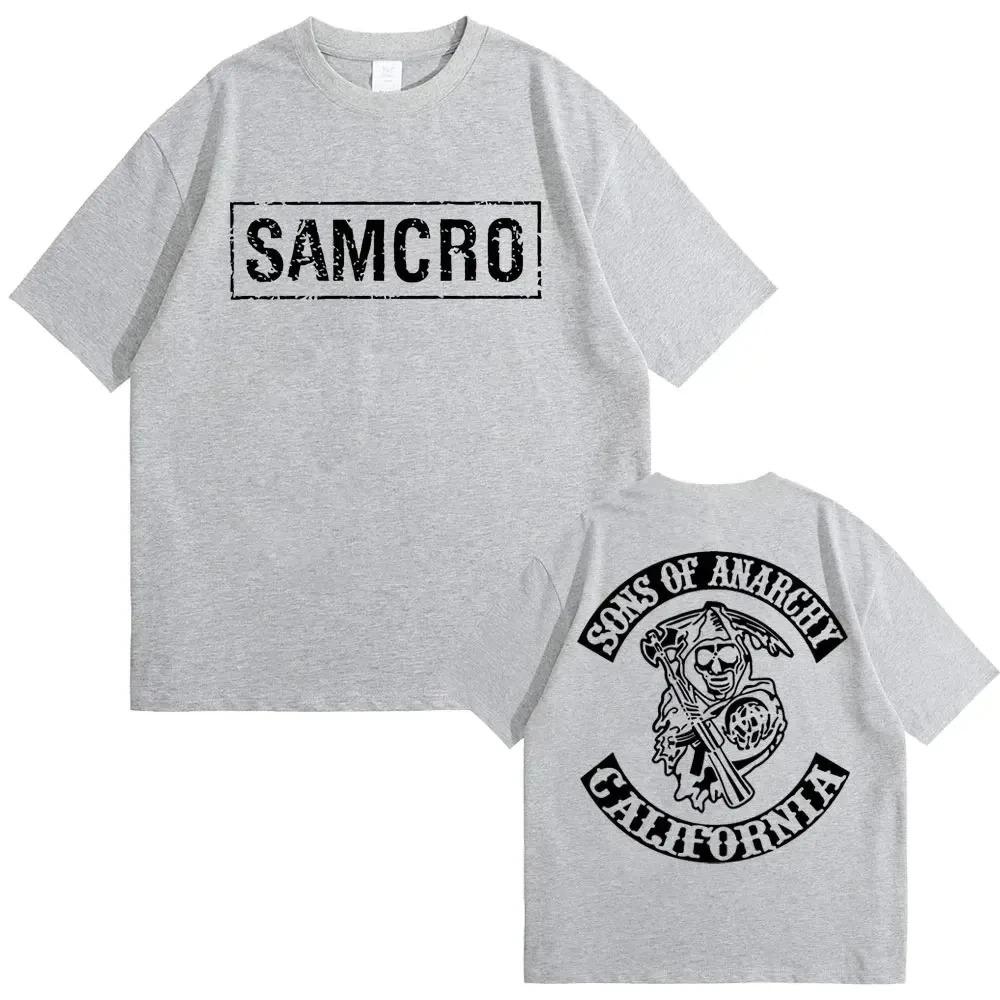 Sons of Anarchy SAMCRO Men  T-shirt Luxury Brand Fashion Big Size Top Casual Short Sleeve Streetwear New Arrival Tee S-4XL