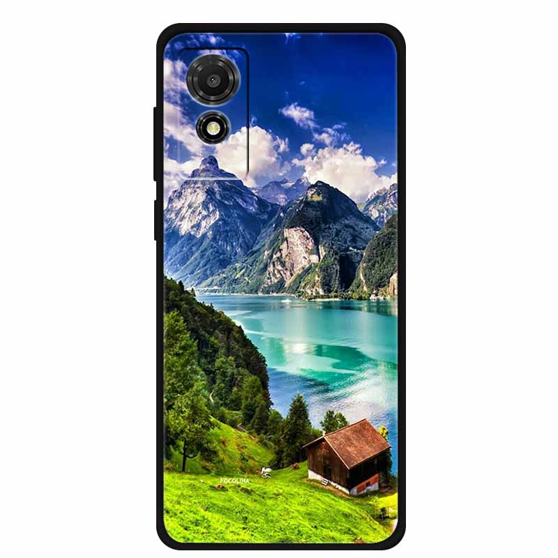 Etui na TCL 501 2024 Miękkie Etui Silikonowy Tylny Pokrowiec na TCL T433D Ochronna Obudowa Etui na TCL 501 Etui Kreskówkowe Zwierzątko TCL501
