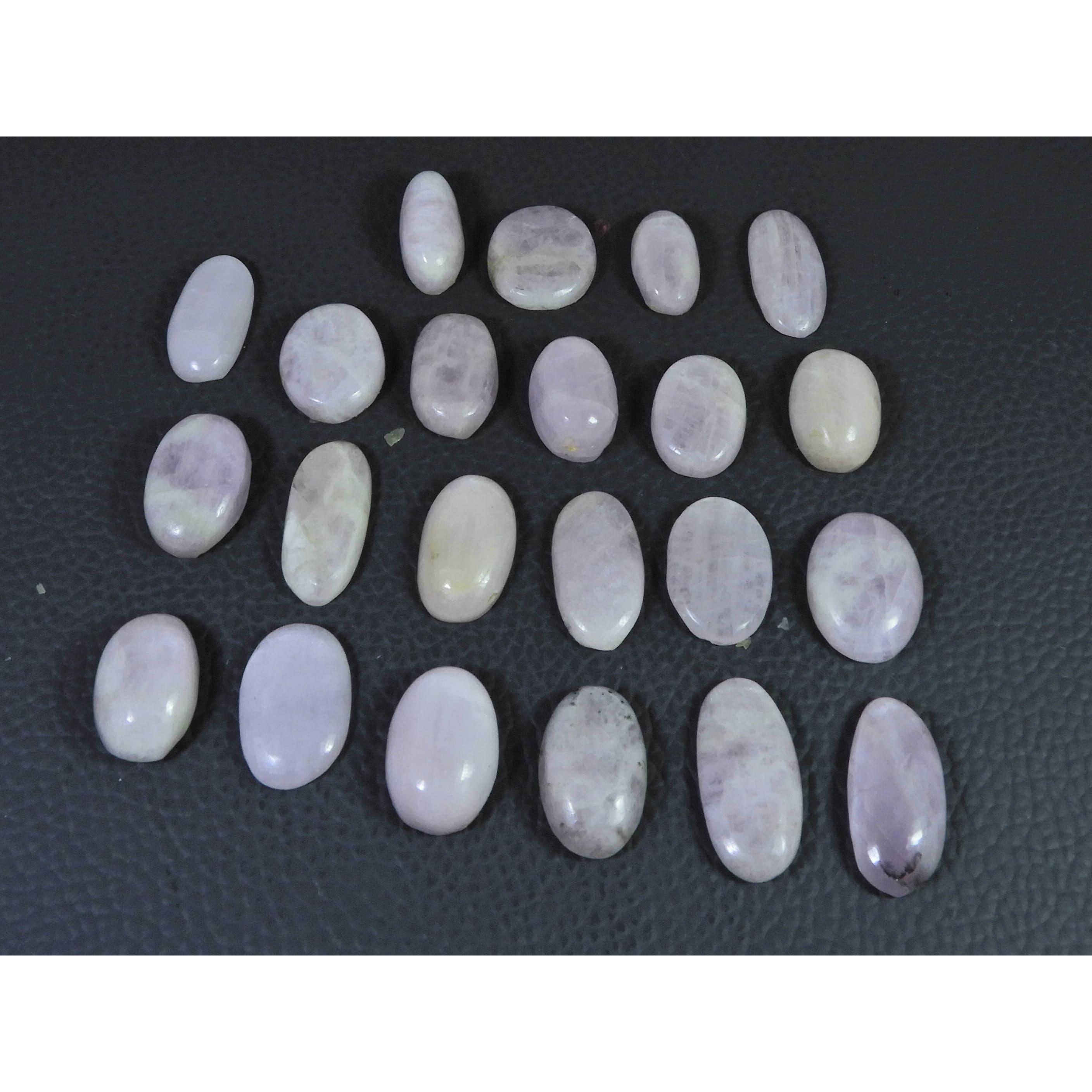 215Cts. Natural Pink Kunzite Oval Cabochon Loose Gemstone 22Pcs Lot 16-21MM C-1163