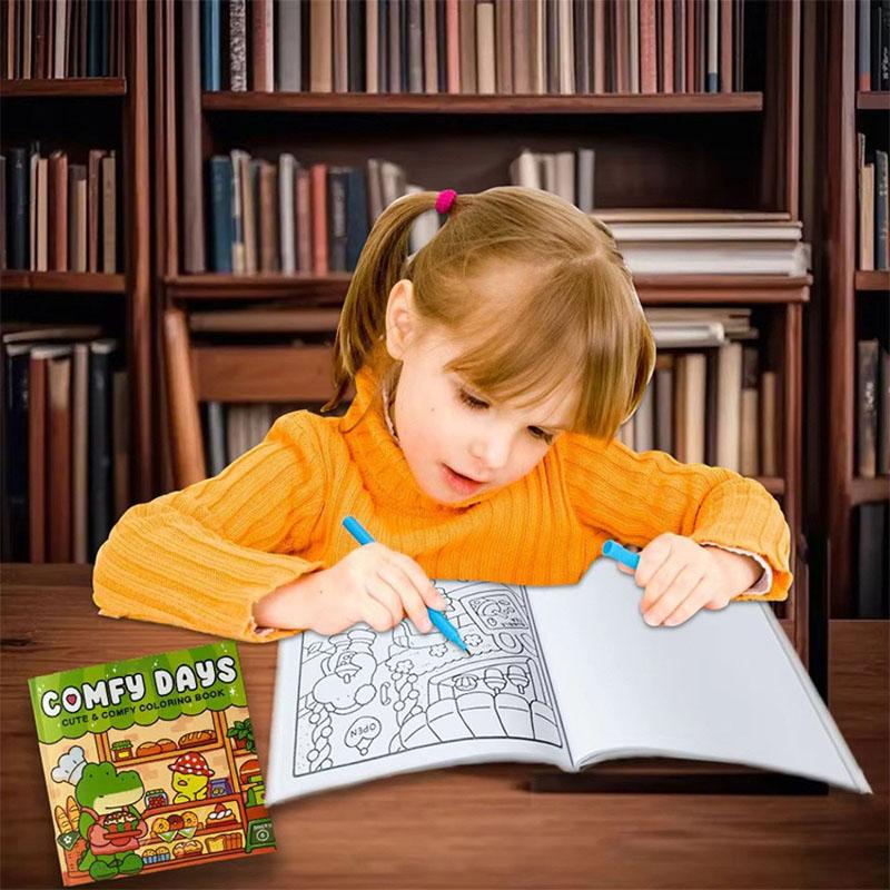 Barnmålarbok MYSIGA VÄNNER Målarbok för vuxna och tonåringar med bedårande läskiga varelser för Halloweengåvor