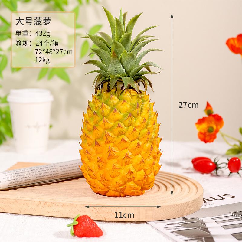 Simuliertes Ananas-Ornament Weiches PVC Ananas Fake-Frucht-Modell Künstliche Früchte Schrankdekoration Foto-Requisite Ästhetische Deko