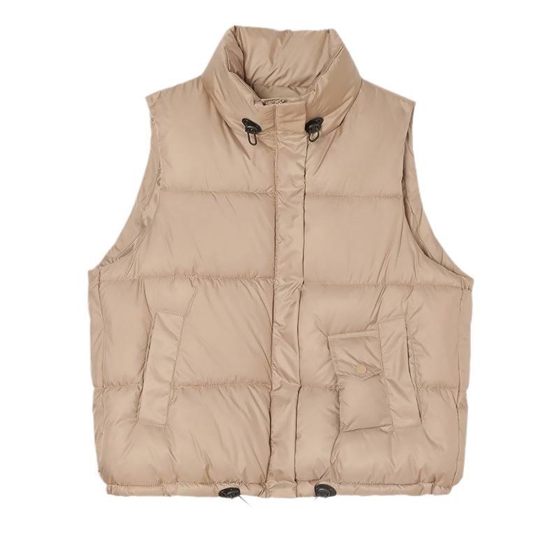 Women's Loose Sleeveless Down Cotton Padded Vest for Autumn and Winter