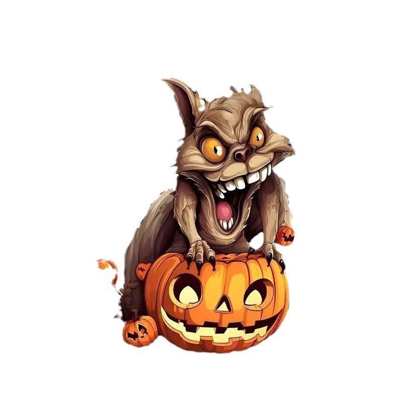 Pumpkin Halloween Monster Acrylic Car Decor Mirror Hang Interior Style Halloween