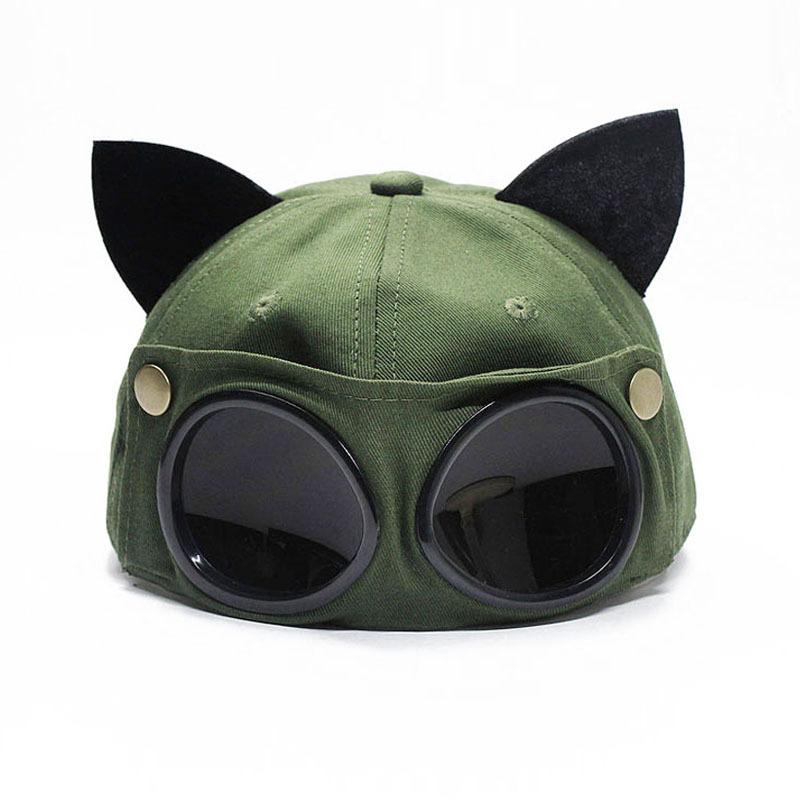 Baseball Cap Cool And Unique Sunglasses Reversible Baseball Cap Niche Cat Ear Hat