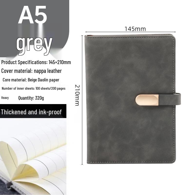 Business Notebook with Metal Buckle - Customizable Logo, Premium Conference Notepad Set