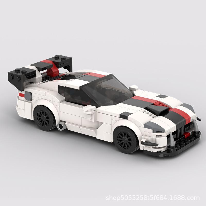 MOC Building Block Set Racing 8 Grid Road Riding Viper Acr Toy Model