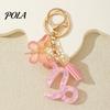 The Zodiac Charm Keychain Pendant, with Butterfly Accessory Tassel, Metal Keyring for Handbag Backpack Bag Pendant Small Gift