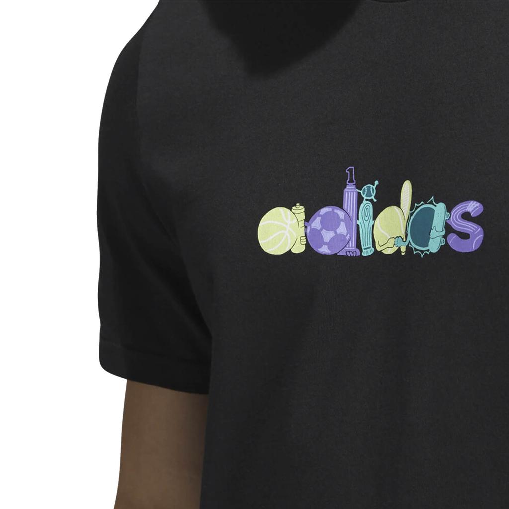 adidas Remoji T Shirts Men's Black Crew Neck Moderate Straight Fit HE4833