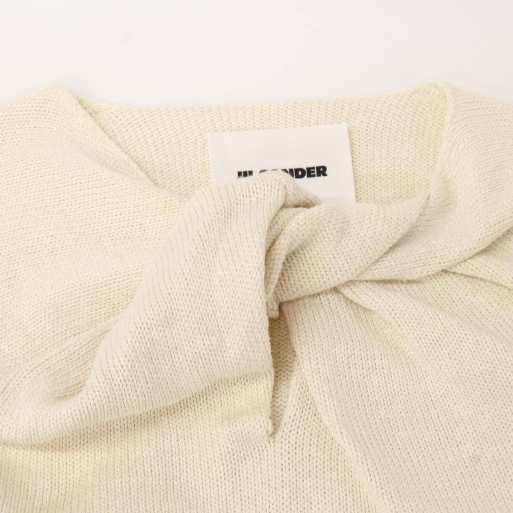 JIL SANDER JSWS751308 White Knit Sleeveless Top tops 34 whiteUsed