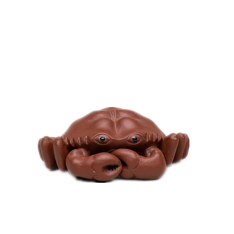 Yixing Purple Clay Eight Directions Wealth Crab Tea Pet Traditional Tea Games Tea Figurine Play Toys Tea Statue Ornaments Gift