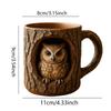 Owl Raccoon Tree Hole Mug Coffee Cup 11 Oz Tree Hole Animal Novelty Coffee Mug Reusable Drink Cups Fun Animal Resin Mug