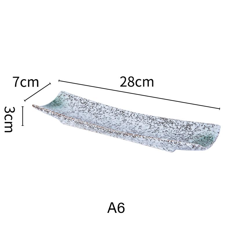 Japanese Cuisine Sashimi Cutlery Ceramic Cold Dish Saury Sushi Serving Plate Eel Sashimi Platter Dessert Plate Snack Tray