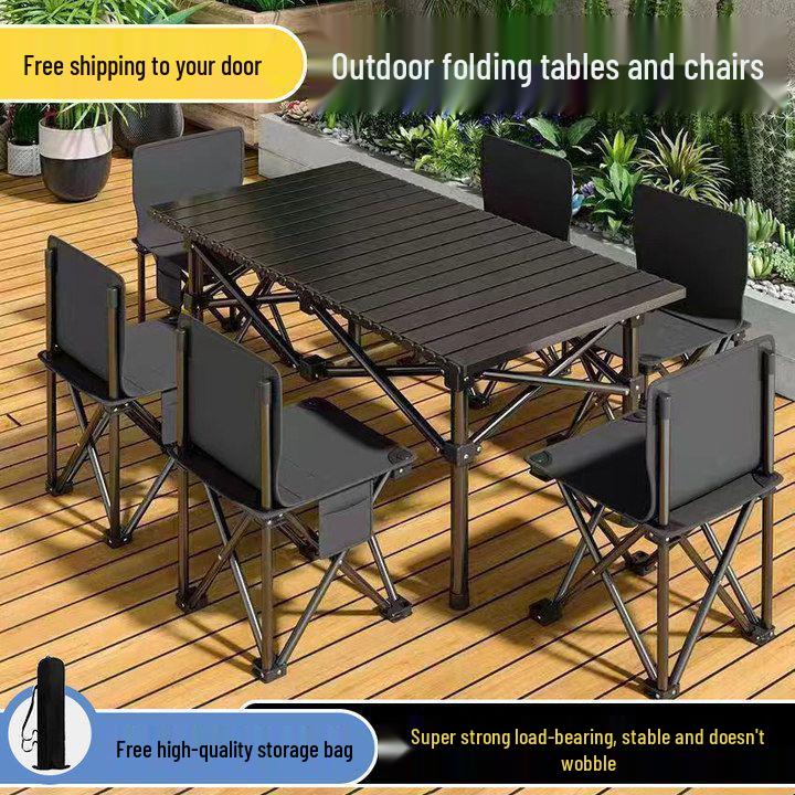 Portable Folding Outdoor Picnic and Camping Table & Chair Set