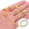 1 Stück Sand Gold Kupfer vergoldet Mond getrennt Perlenkette für DIY Halskette Armband Ohrringe Schmuck machen Handwerk Zubehör