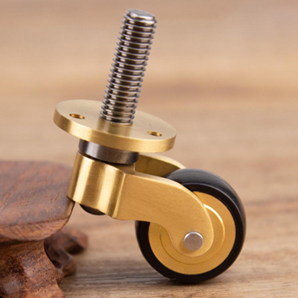 4 Stück Hochleistungs-Messingrollen mit 360-Grad-Drehung und geräuschlosen Lagern für einfache Bewegung von Sofas, Tischen und Möbeln