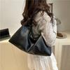 Leisure Soft Leather Tote Bag Vintage Women's Armpit Bag Trendy Large Shoulder Bag  Girls