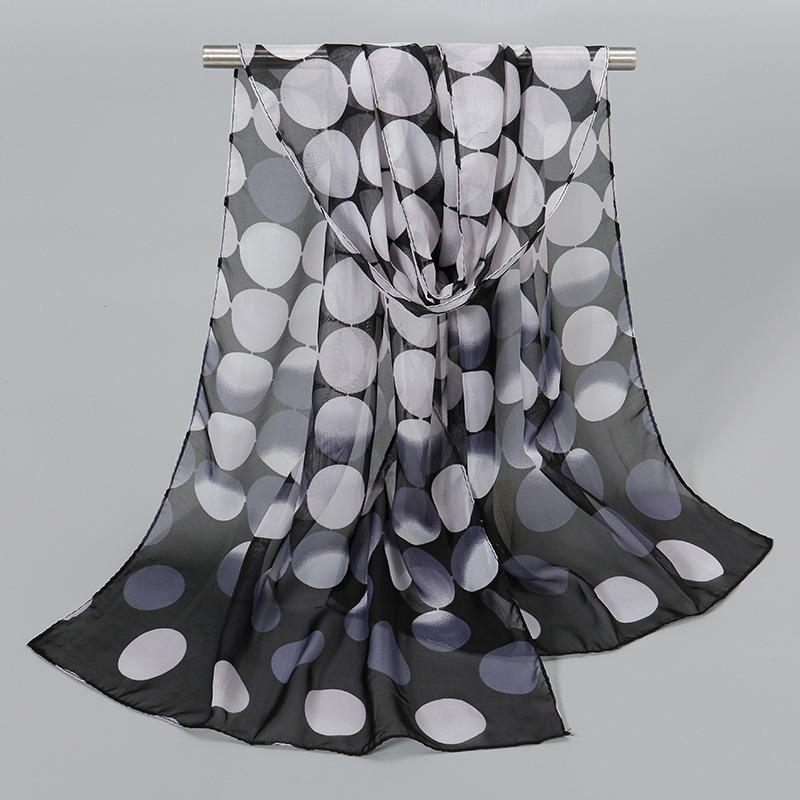 Indian style new chiffon breathable thin small silk scarf popular women spring and autumn scarf sunscreen yarn